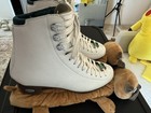 Luna White Lace-up Figure Ice Skates Stainless Steel Blades Size 9 3 4