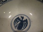 Superb Antique Blue White Hand Painted Chinese Bowl 5  Signed  y8-w7-a9 