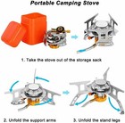 Butane Propane Burner Portable Gas Camping Stove W adapter Outdoor Hiking Picnic