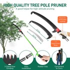Manual Pole Saw Extendable Tree Pruner 30ft Fiberglass Pole Hook Knife