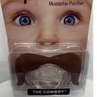Hipsterkid The Cowboy Mustache Pacifier 0-6m Natural Orthodontic Nib Baby Shower