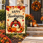Thanksgiving Garden Flag happy Thanksgiving House Flags 12 X 18 Inch