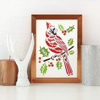 1pc Cardinal Bird Stencil 29 7x21cm Plastic Cardinal Bird Painting Stencil Bird