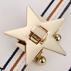 1set Women Star Diy Metal Clasp Turn Twist Lock For Shoulder Bag Handbag Purse