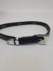 Vintage Sentry Golf Black Leather Belt Club Ball Concho Silver Buckle M 1996 Men