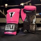 Title Boxing Gel Glory 2 0 Super Bag Gloves Pink black 14oz Duo-strap