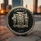 Jamaica Deep Cameo Proof Ten Cents 1971 - Lignum Vitae Tree  Low Mintage  5925