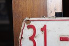 1955 Tennessee License Plate State Shape Campbell County 31-572 Low 5 Digit