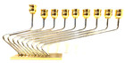Vintage Jewish Hanukkah Menorah Judaica Judaism Israel 24kt Gold   Silver Plated