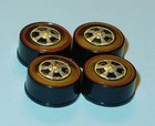 Hot Wheels Redline Repro Wheels 4 Medium Us Black Bearing Set Of 4 -new  
