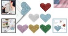 Heart Page Corner Bookmarks Glitter 6 Pack Pu Leather Handmade Book Marker