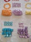 50 Handmade Crochet Mix Various Colorful Flowers Applique Embellishment Craft