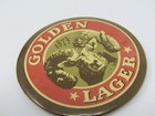 Golden Lager Pin Button Vintage Beer Advertising