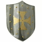 Medieval Shield Brass Templar Cross Knight Armor Steel Shield Christmas Gift