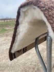 Tan W brown  Black Wool Cutter Style Western Saddle Pad W fleece 32 X 34