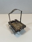 Vintage Jhs Denmark Silver Plated Ashtrays Pub Scene With Hard To Find Caddy