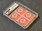 Third Reich Wwii Nazi German Nsdap Swastika Stamp Block Nsdap Mnh W Slab Case