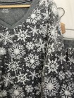 New Nautica Women s Plush Pajama Set Size 2xl Xxl Top Bottoms Gray Snowflakes