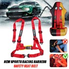 2pcs 4 Point 2  Seat Belt Racing Harness Buckle Red Go-kart Canam X3 Atv Utv 