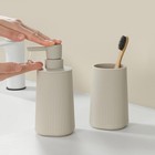 Bathroom Accessories Set 2 Piece Soap Dispenser   Toothbrush Holder Bathroom
