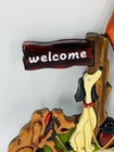 3d Dogs And Owmer Wooden Welcome Signe Plaque