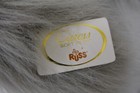 Vintage Russ Caress Soft Pets Fluffy Dog White  Grey Plush