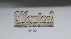 Personalized Double Name Plate  10k 14k fine Silver Gold Overlay 