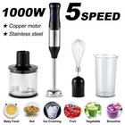 5-in-1 Hand Immersion Blender 1000w Entire Stainless Steel Blender Baby Food