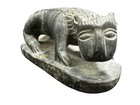 Bactrian Ancient Near Eastern Civilization Lion  Carved   Stone Statue
