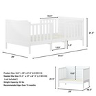 2-in-1 Convertible Toddler Bed Kids Wooden Bedroom Furniture W guardrails White