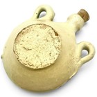 Vtg Italian Pottery Hand Painted Bird Miniature Majolica Ceramic Flask Bottle