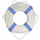 Jim-buoy Boat Life Ring P-20   Pool Safe 20 Inch White Blue