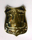 U s  Forest Service Curved Metal Hiking walking Stick Medallion Deschutes - Nf