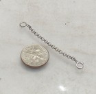 2 4mm Round Rolo Cable Safety Chain With Double Clasp Lock Real 14k White Gold