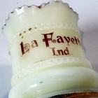 La Fayette  Indiana In Uranium Antique Custard Glass Souvenir Shot Glass
