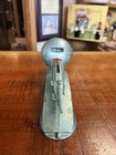 Vintage 1950   s Rocket Ship To The Moon Strato Bank Mechanical Metal Coin Bank