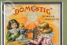 Framed Vintage Domestic Sewing Machine Advertising Card