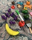 Iplay Ilearn Wooden Magnetic Toy Food Cutting Set Kids Kitchen Paint Wear