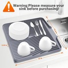 Silicone Dish Drying Mat For Kitchen Counter  15 8  X 13 dish Drying Pad  Non   