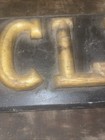 Antique Carved Wood Clinic Original Gold Gilt Letters Medical Trade Sign C 1900