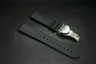 22mm Black Rubber Watch Strap Compatible With Tudor Watches   Replacement Band