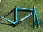 53cm Bianchi Sempre Pro Carbon Rim Brake Road Frameset W hs And Campy Bb Cups