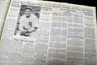 Lou Gehrig New York Yankees Iron Horse Wins Mlb Baseball Mvp 1936 Nyc Newspaper