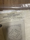 Benartex Wholecloth Pre-printed Quilt Top   782 Garden Bouquet 90 X 108 White