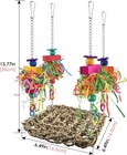 Katumo Conure Toys  Bird Grass Swing Mat Parrot Climbing Hammock With Colorful