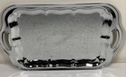 Irvinware Chrome Plated Silver Rectangle Handled Serving Tray Made In Usa Used