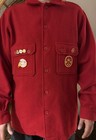 Vintage 1970s Boy Scout Of America Red Wool Coat Official Jacket Patches Size 50