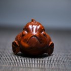 Collectibles Hand Carved Goldfish Statue Boxwood Sculpture Desktop Art Decor