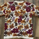 Vintage Women   s Handknit Sweater  Signatures By Northern Isles  Floral Cardigan