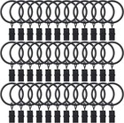 36 Pack Curtain Rings With Clips  Drapery Clips With Rings  Hangers Drapes Rings